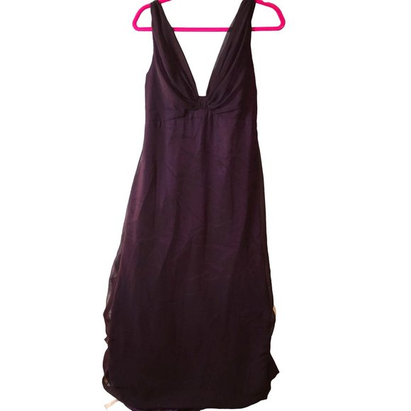 Jim Hjelm Occasions Deep Purple Slight Plunging V Neckline Prom Dress size tru 6 - Picture 5 of 13